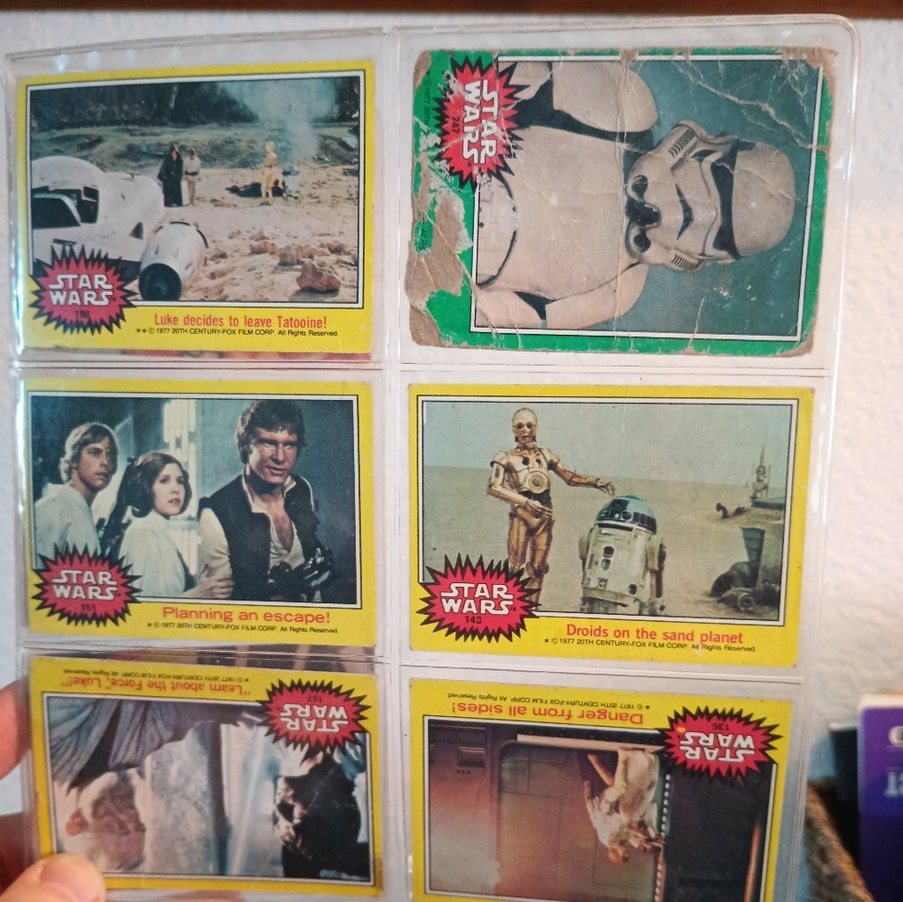 Vintage Star Wars Topps cards. Set 6/$5